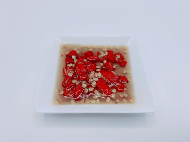 Packet of Thai Fish Sauce with Red Chili.