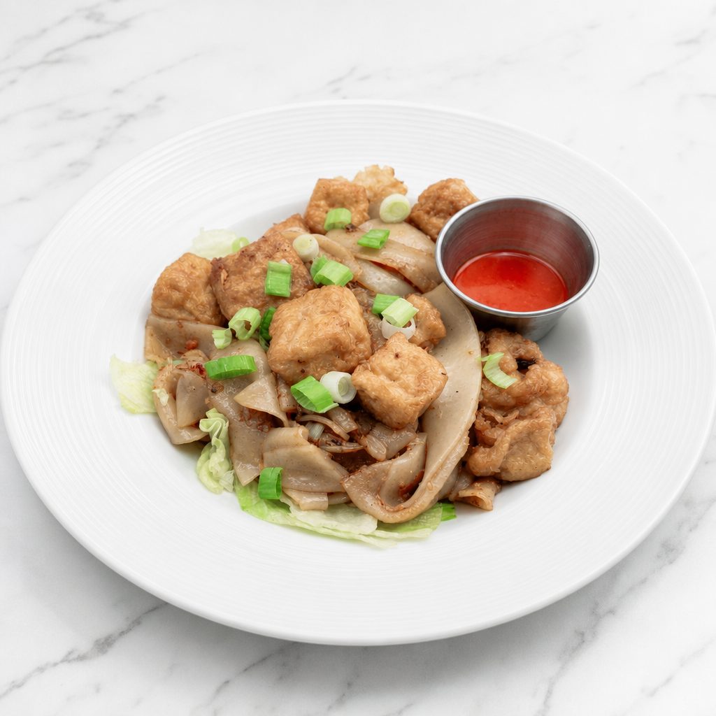 Vegan Thai Garlic Noodle (No Egg).