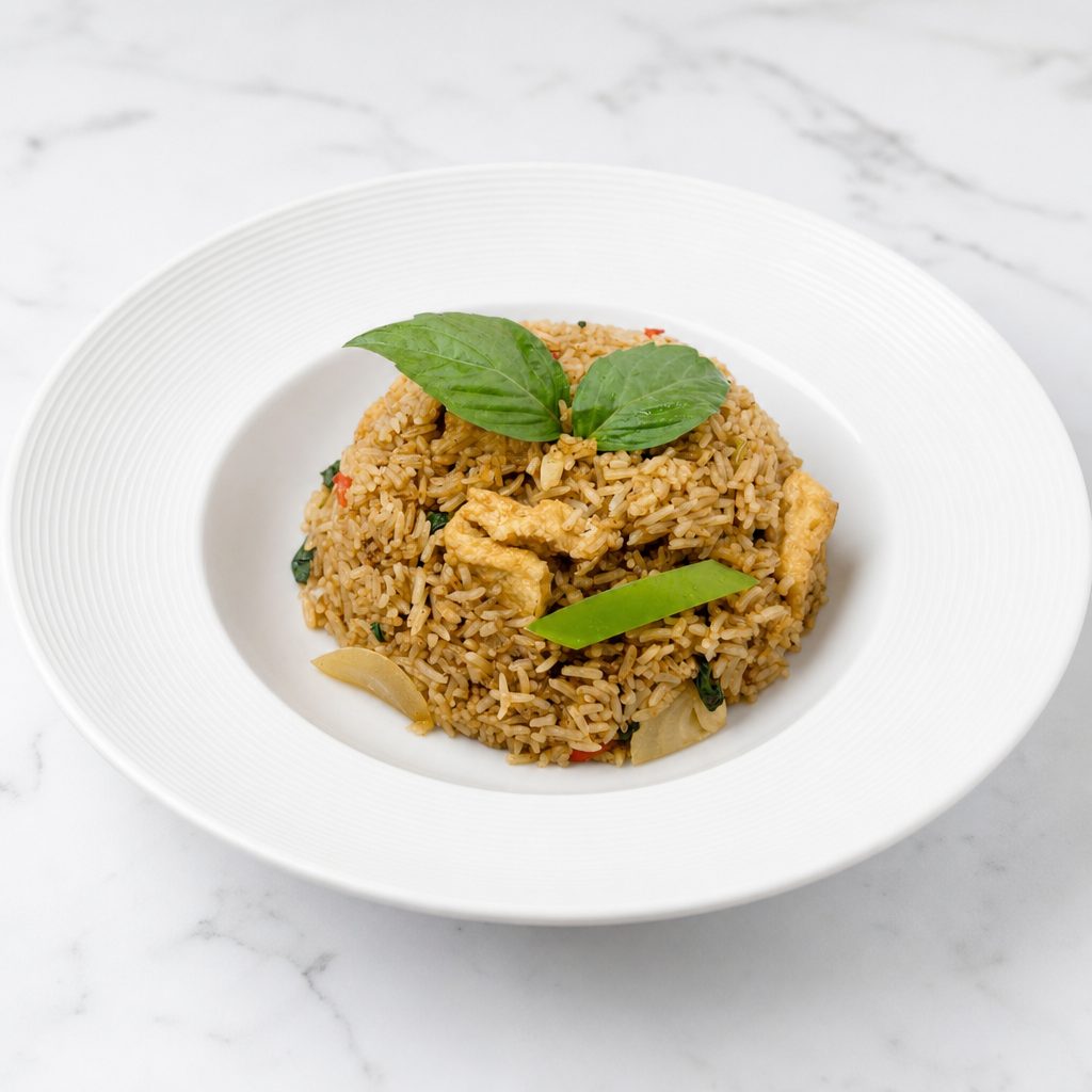 Vegan Thai Basil Spicy Fried Rice (Tray).