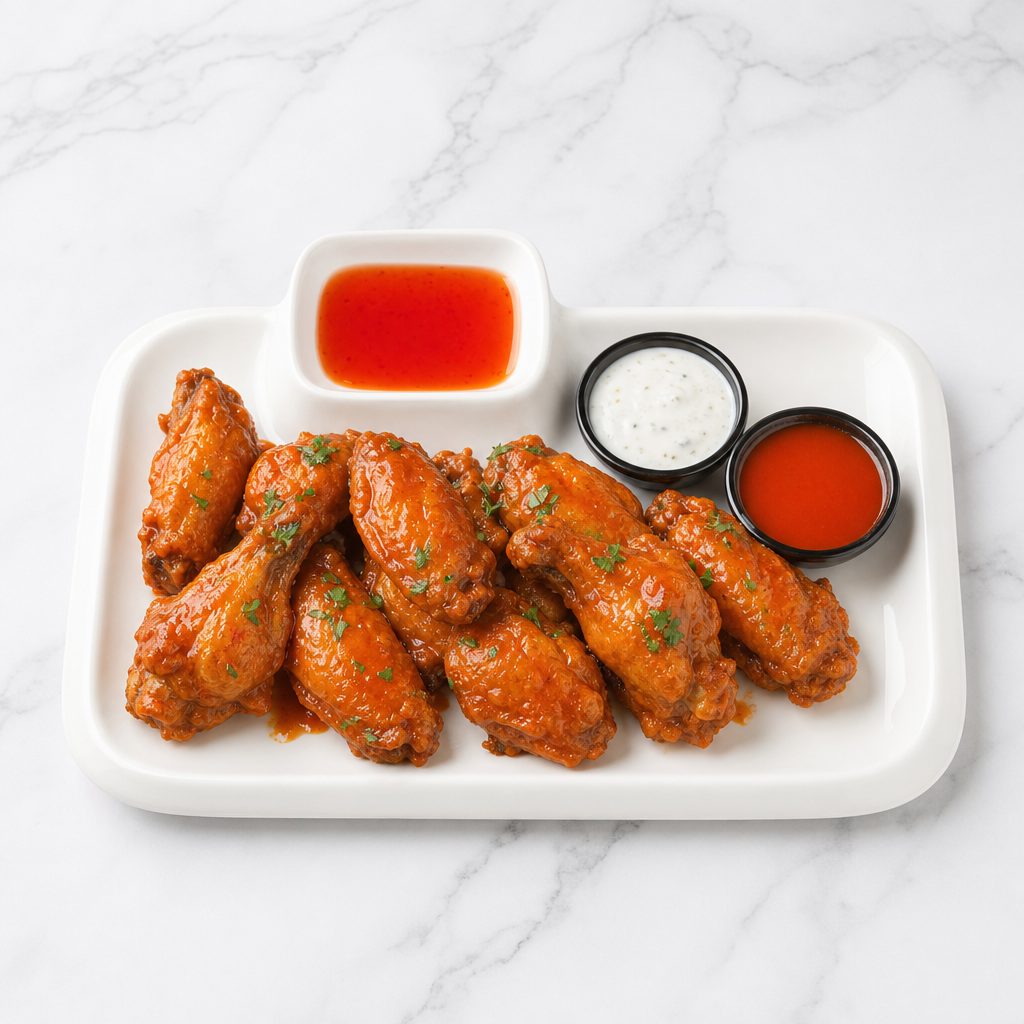 Sriracha Chili Wings (10 Pcs).