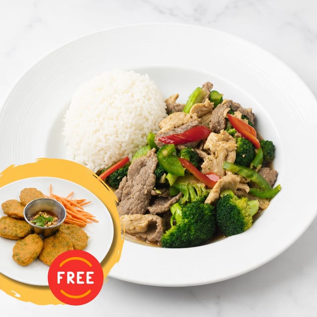Broccoli Stir-Fry (with FREE Thai Fish Cake).