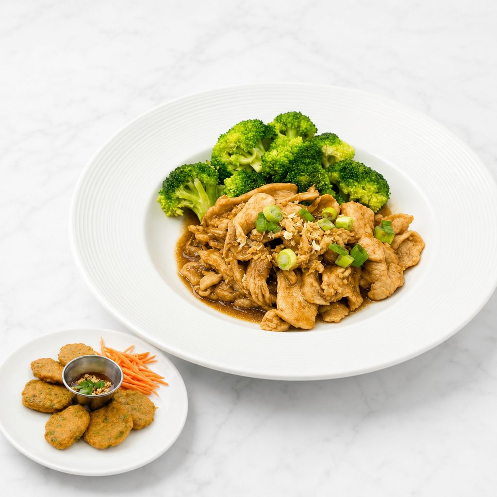 Garlic & Pepper (with FREE Thai Fish Cake).