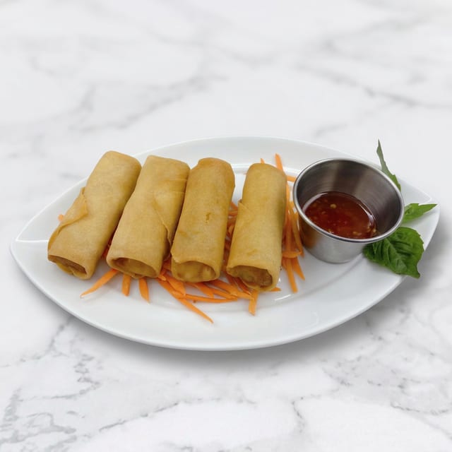 Crispy Vegetarian Spring Rolls.