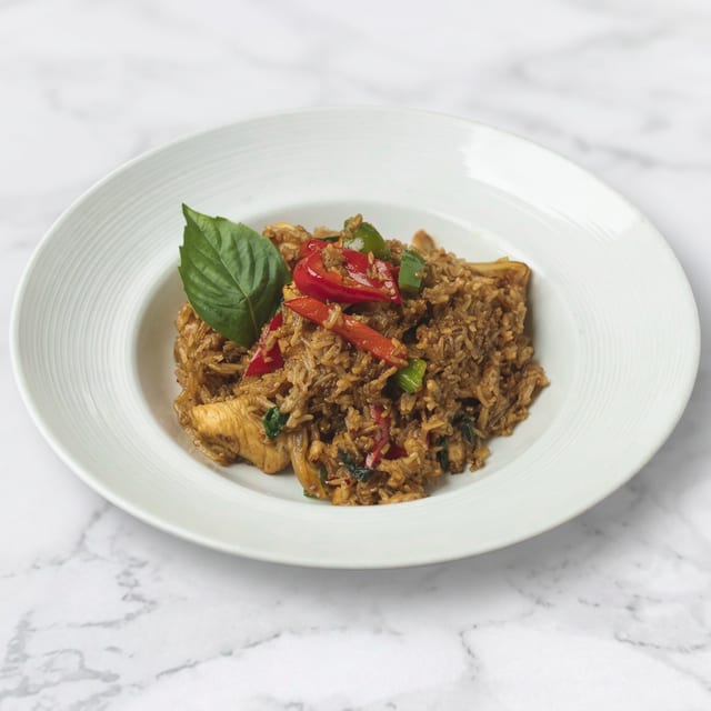 Thai Basil Spicy Fried Rice (Gluten Free Sauce).