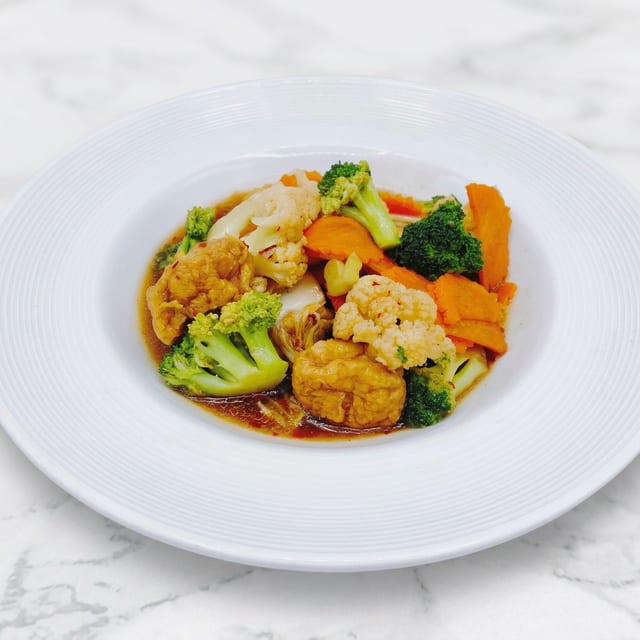 Vegan Mixed Vegetables Stir-Fry.