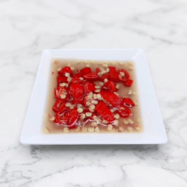 Packet of Thai Fish Sauce with Red Chili.