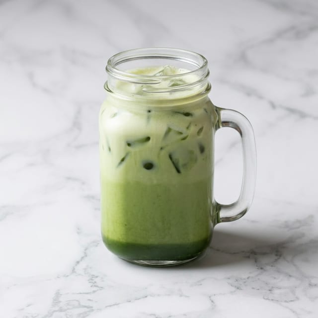 Iced Green Milk Tea.