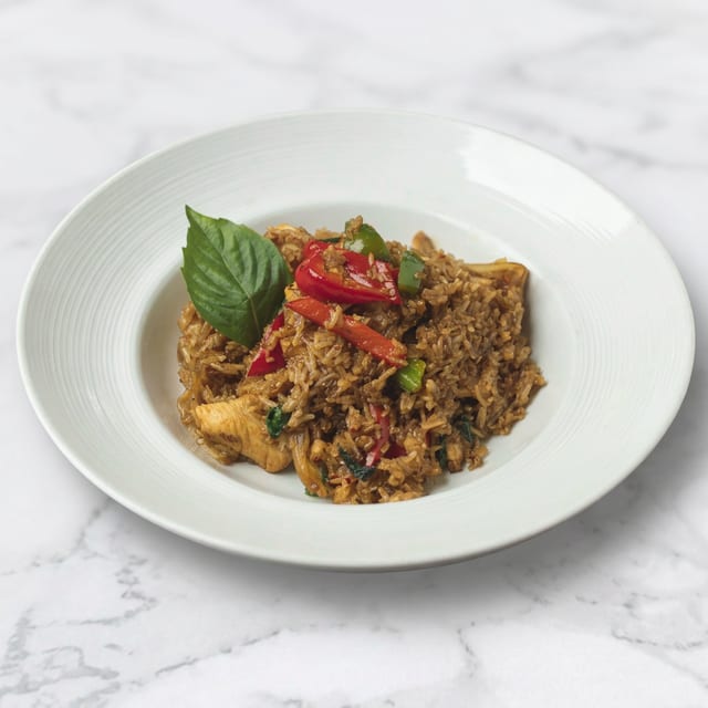 Thai Basil Spicy Fried Rice (Gluten Free Sauce) (Tray).