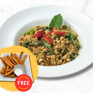 Ka Praw - Thai Basil Stir Fry (with FREE Sweet Potato Fries)