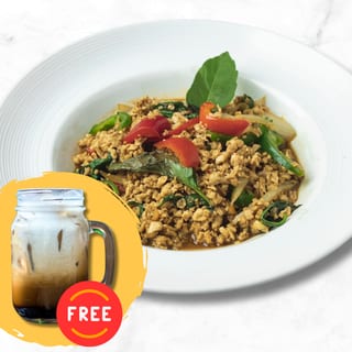 Ka Praw - Thai Basil Stir Fry (with FREE Thai Iced Coffee)