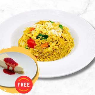 Yellow Curry Fried Rice (with FREE New York Cheesecake)