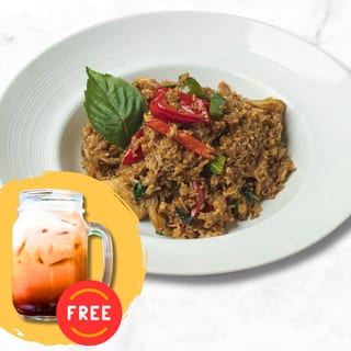 Thai Basil Spicy Fried Rice (with FREE Thai Iced Tea)
