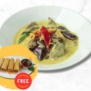 Green Curry (with FREE Vegetarian Spring Rolls)